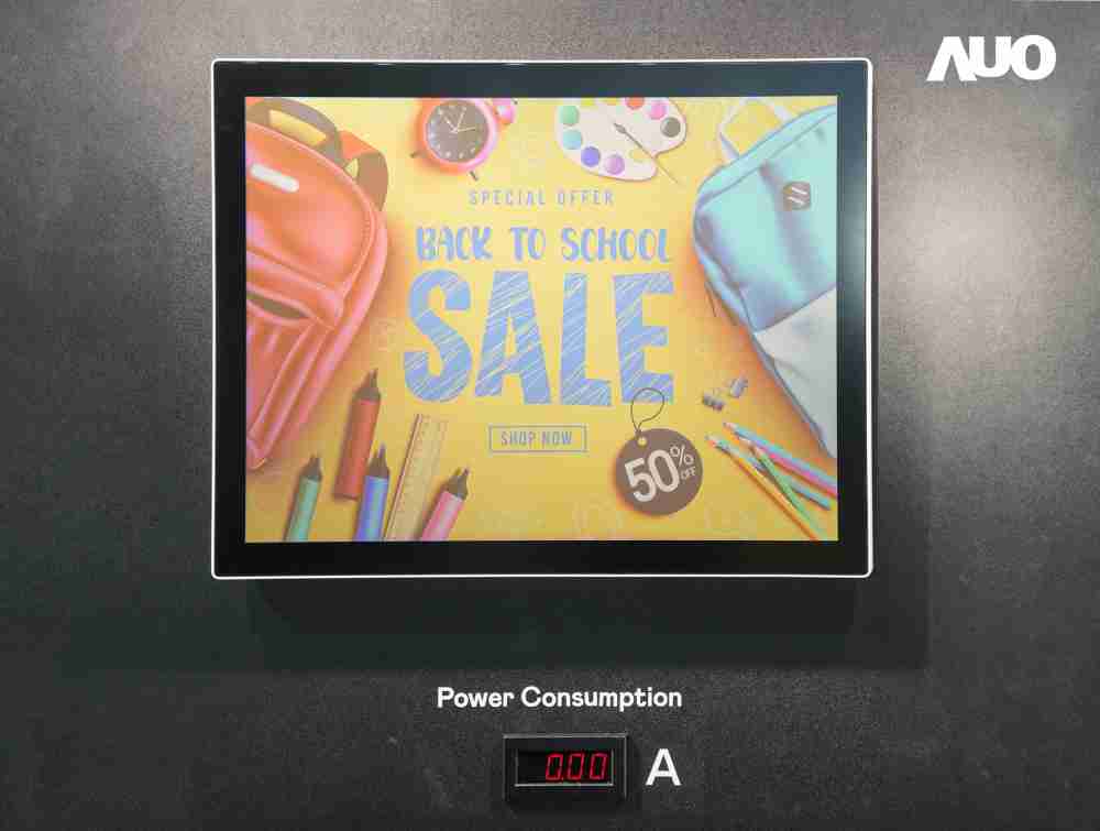 28国际展示胆固醇液晶超低耗能户外全彩显示器，，，，ChLC（胆固醇液晶）以双稳态技术使静态显示零功耗，，，，具省电、、、、高彩度、、、环保的特性，，还整合软硬件系统解决方案，，，可透过单一云端平台管理